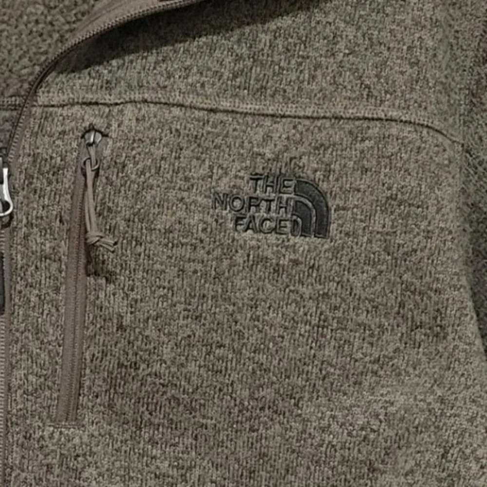 The North Face Mens Gordon Lyons Full Zip Fleece Jacket Heathered Green Large